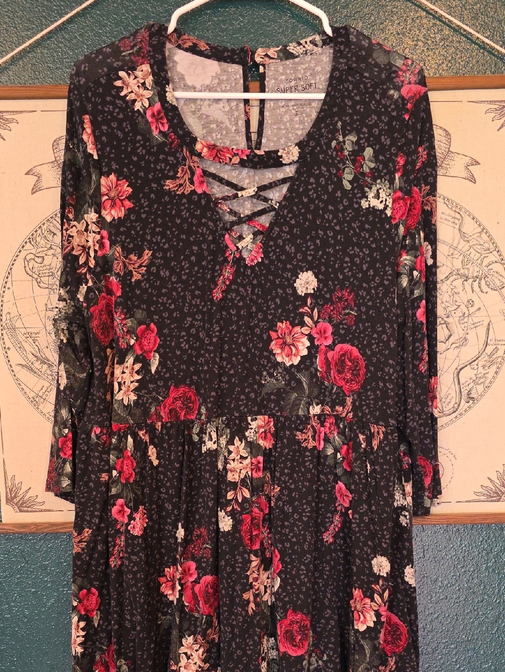 Baby Doll Tunic Top Rose/leopard Print